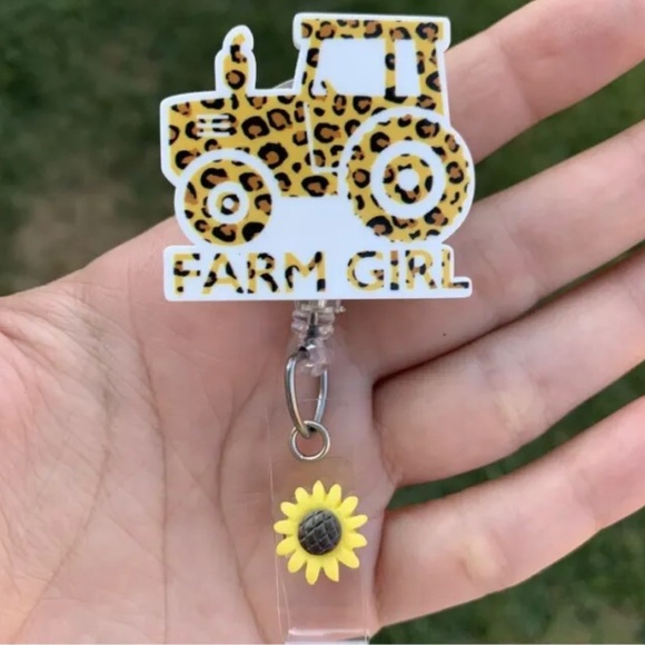 Farm Girl retractable Badge Holder Lanyard - Picture 1 of 3